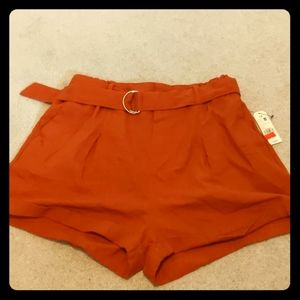 Rust-Coloured Loose Garage Shorts NEW